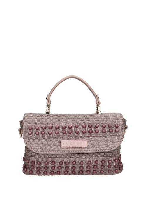 Borsa MALIBU in ecopelle e rafia LA CARRIE | 141M-GM-600-RAEROSA